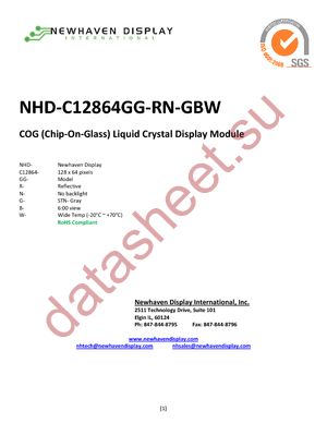 NHD-C12864GG-RN-GBW datasheet  